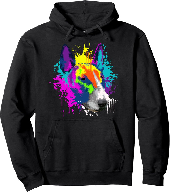 Splash Art Bullterrier Hundehalter Geschenkidee Hunde Pullover Hoodie