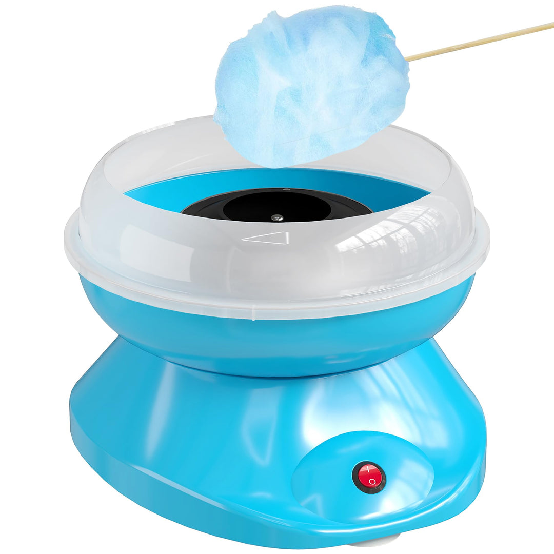 HOMCOM Zuckerwattemaschine für Zuhause Cotton Candy Machine Zuckerwatte Maschine mit Stäbchen und Me