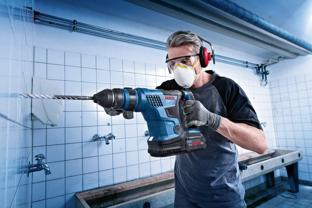 Bosch Professional BITURBO Akku-Bohrhammer GBH 18V-34 CF (mit SDS plus Wechselfutter, 5,8 J, inkl. B