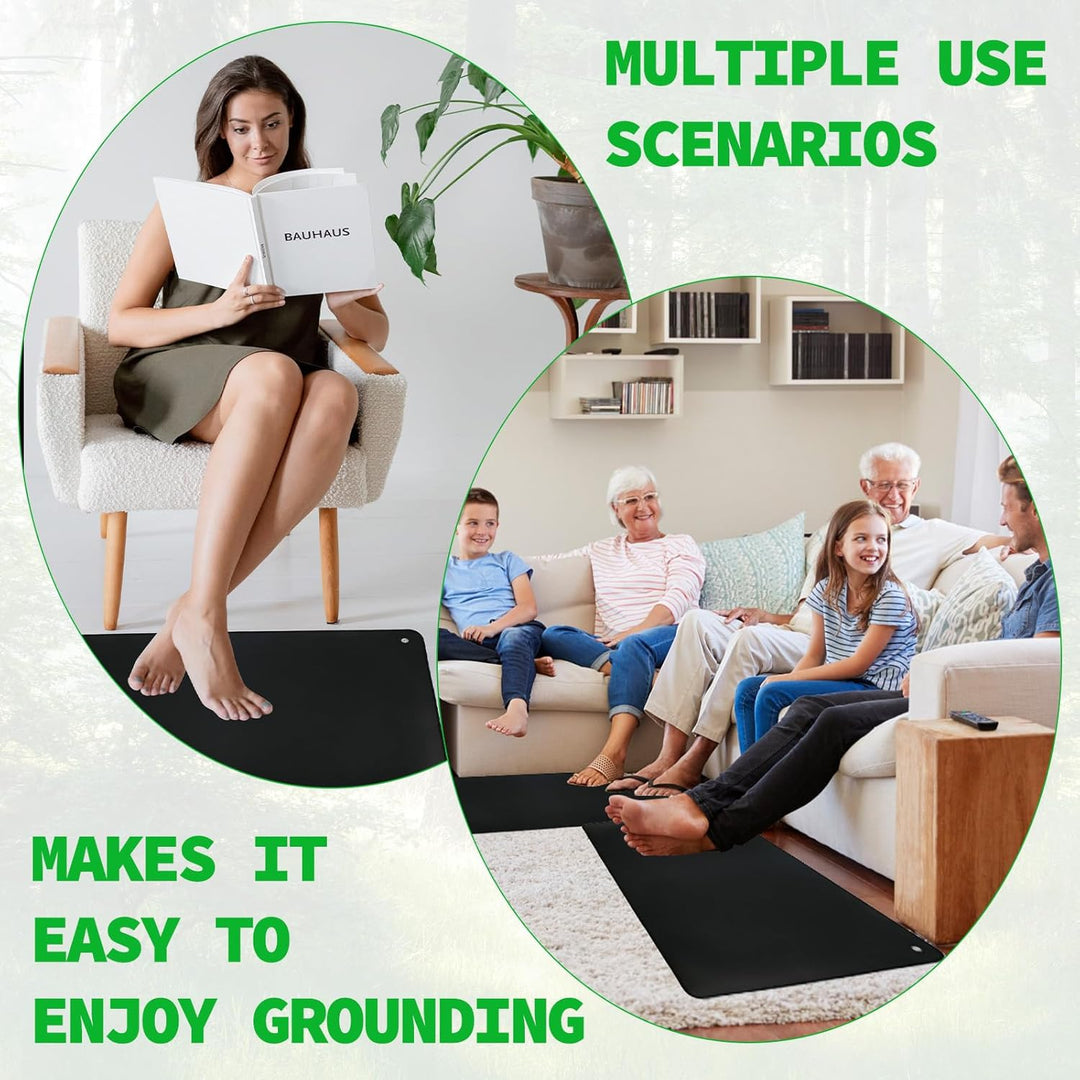 Erdungsmatte mit EU Kabel, Grounding Mat for Earthing, Erdungsmatten-Set für Besseren Schlaf, Ground