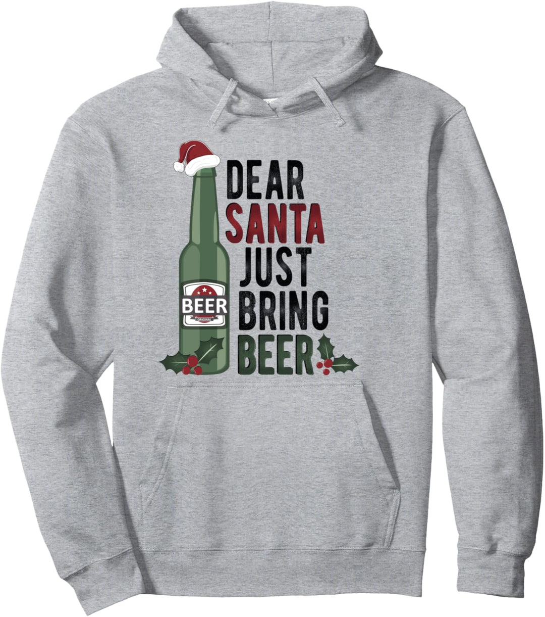 "Dear Santa Just Bring Beer", für Herren Pullover Hoodie