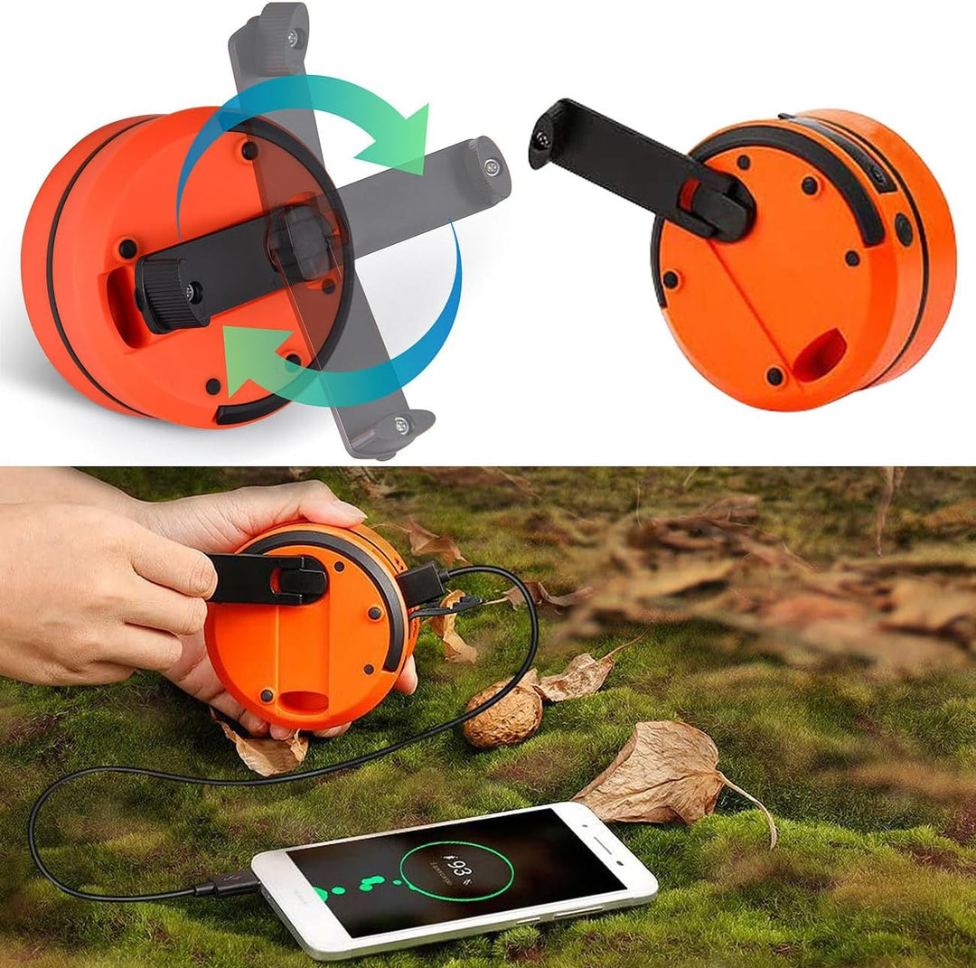 Semptec Urban Survival Technology Dynamo Campingleuchte: 2er-Set Dual-Teleskop-LED-Campinglampe mit