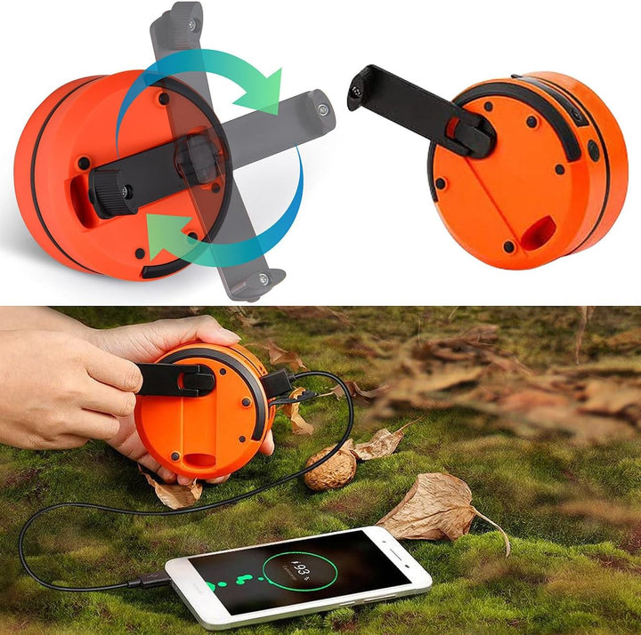 Semptec Urban Survival Technology Dynamo Campingleuchte: 2er-Set Dual-Teleskop-LED-Campinglampe mit