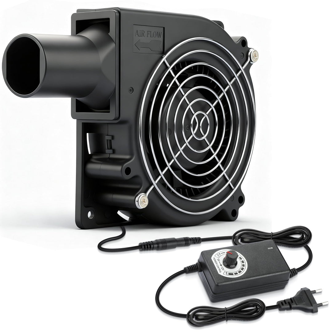 Wathai Radiallüfter 230v Gebläse Lüfter 120mm Turbinen mit Drehzahlregler 230v für Aufblasen, Kamino