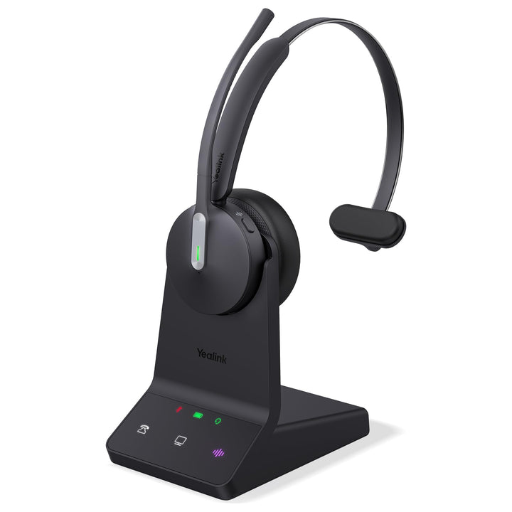 Yealink WH64 Wireless Headset mit Mikrofon,185 m Reichweite DECT & Bluetooth Mono Kabelloses Headset