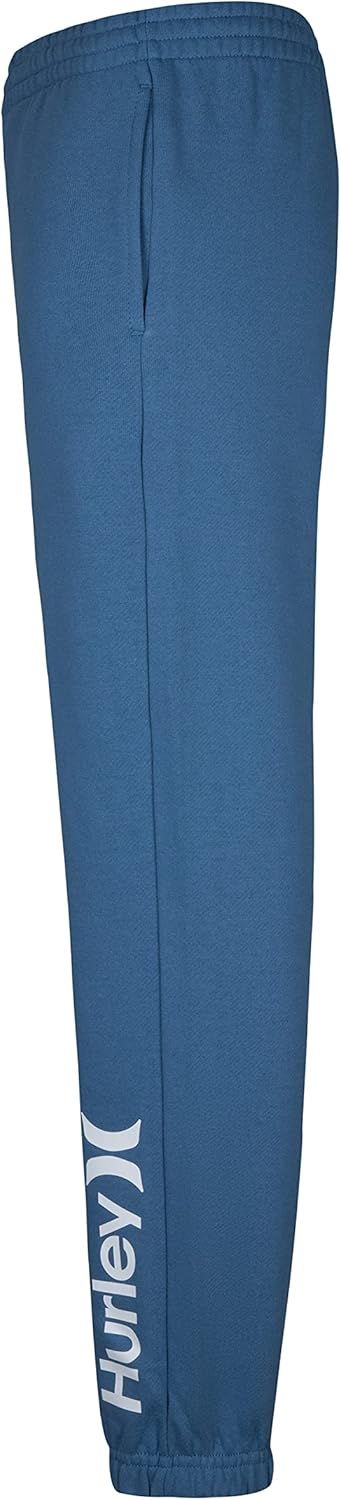Hurley Jungen Hrlb One & Only Fleece Jogger Hose, Blau Medium Blue, 13 años