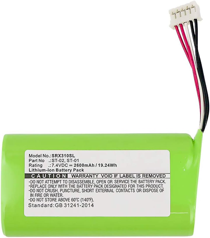 CELLONIC, Lautsprecherakku kompatibel mit Sony SRS-X3, SRS-XB2, SRS-XB20 (2600mAh, 7.4V) 2X Ersatzak