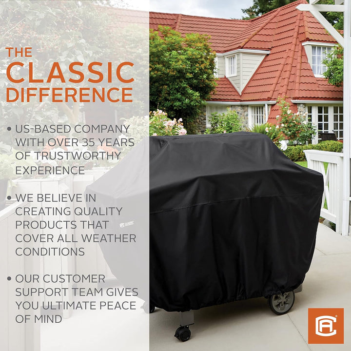 Classic Accessories Grillabdeckung, wetterfeste Schutzplane mit elastischen Schlaufen und Belüftungs