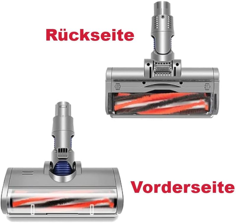 Trade-Shop LED Elektro Turbodüse/Bodenrolle/Staubsaugerdüse/Softrolle kompatibel mit Dyson V6 DC58 D