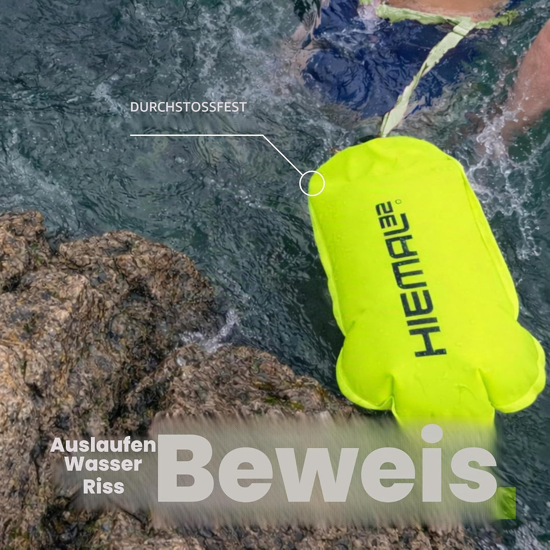 Schwimmboje für offenes Wasser mit Trockensack, 15 l, vollständig wasserdichte Schwimmblase, sicher