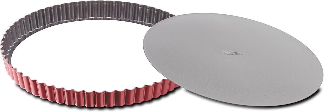 Tefal j1641514 Tart Mould Loose Base, Stahl, 28 cm, rot