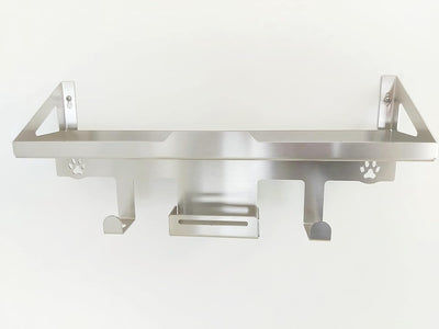 HL-Perfektion-in-Edelstahl Hundegarderobe mit Ablage für Hund Katze Leinenhalter Edelstahl Halsband