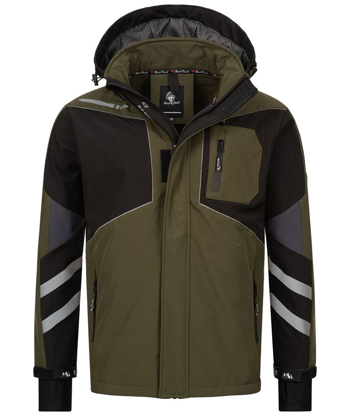 Rock Creek Herren Softshell Jacke Outdoor H-287 S Dunkelgrün, S Dunkelgrün