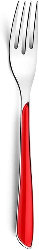 Amefa ECLAT Besteck Set , Rot , Essbesteck 24-teilig , für 6 Personen , Edelstahl rostfrei , hochwer