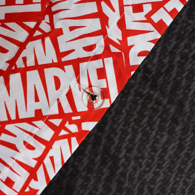 CTI Marvel Home Identity Bettwäsche, 3 Stück, Bedruckt, 100 % Baumwolle, 140 x 200 cm, Schwarz / Rot