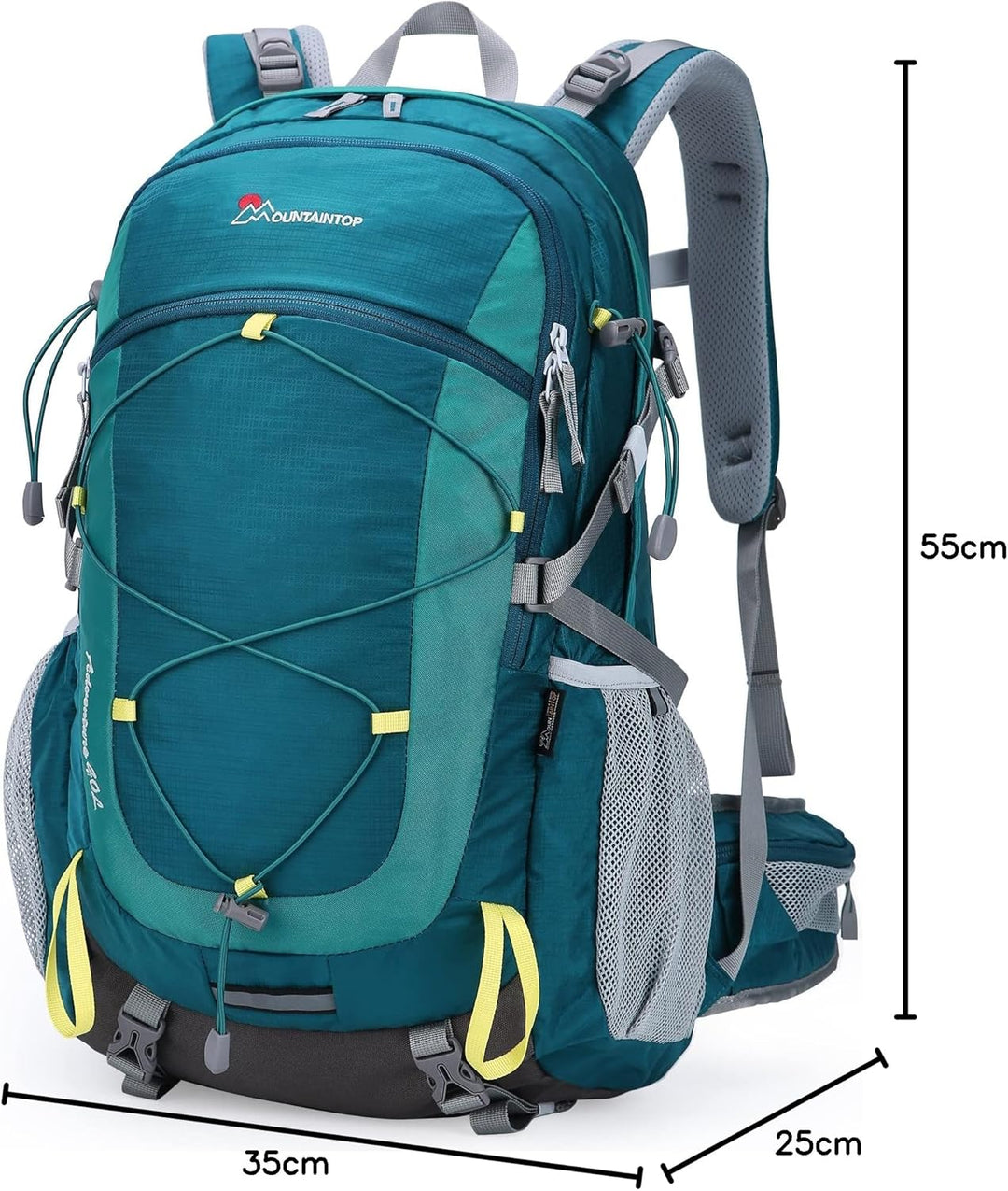 MOUNTAINTOP 40L Wanderrucksack Herren Damen Trekkingrucksack Outdoor Rucksäcke mit Regenhülle für Ca