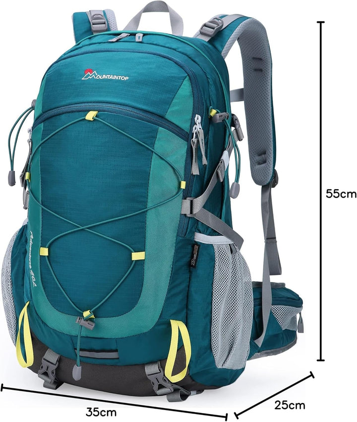 MOUNTAINTOP 40L Wanderrucksack Herren Damen Trekkingrucksack Outdoor Rucksäcke mit Regenhülle für Ca