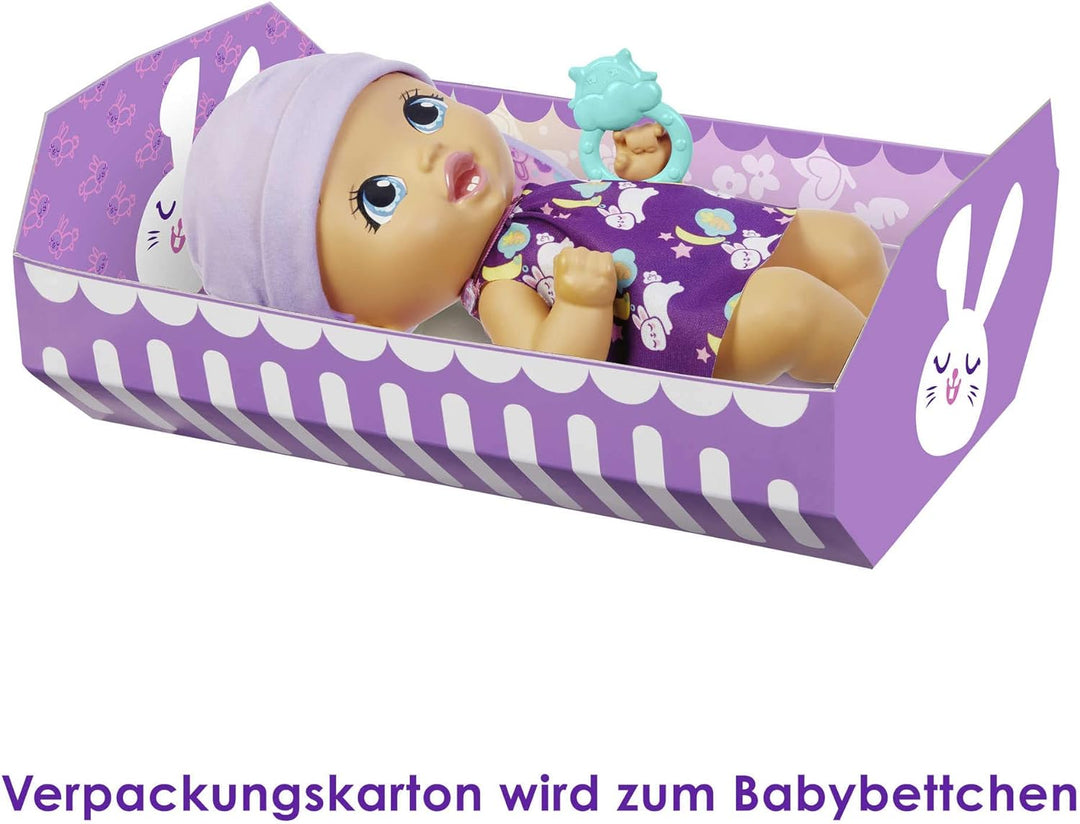 My Garden Baby HGC12 - Zahnputzspass Hasen-Baby Puppe - Lavendel (30 cm) mit 3 Zubehörteilen und 2-i