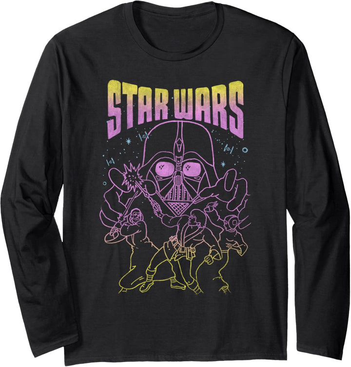 Star Wars Neon Vintage Poster Langarmshirt