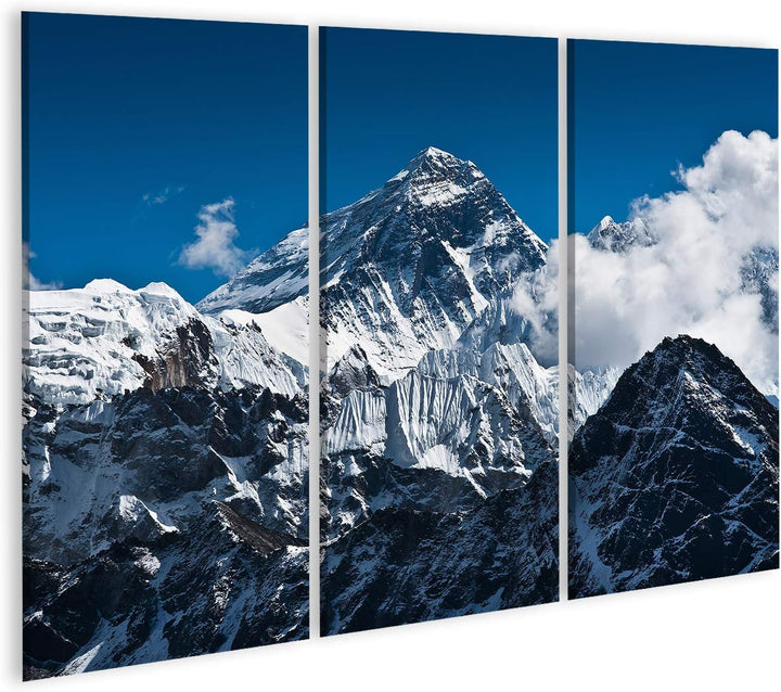 islandburner Bild auf Leinwand Mount Everest Berggipfel Top World Bilder Wandbilder Poster Leinwand