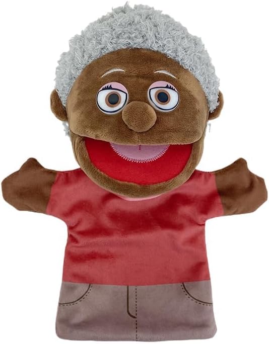 LOMTRATS Familie Handpuppen für Kinder, beinhaltet Opa, Oma, Papa, Mama, Tochter, Sohn mit beweglich