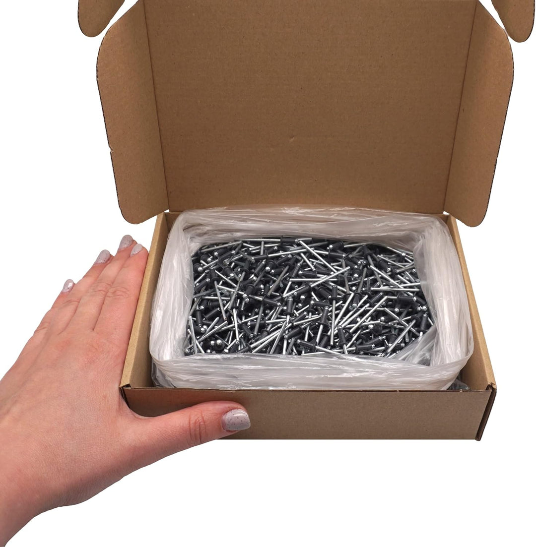 SKIR'CO (1000 Stück) Lackierte Blindnieten 3,2 x 8 mm, Kuppelkopf, DIN 7337, Aluniete, Popnieten (10