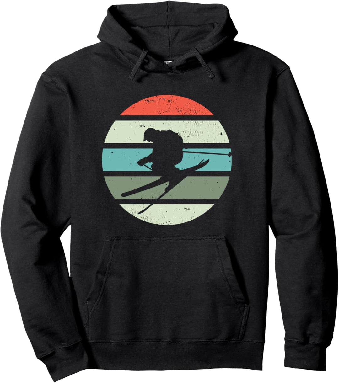 Vintage Ski I Wintersport I Rennsport Skifahrer I Retro Ski Pullover Hoodie
