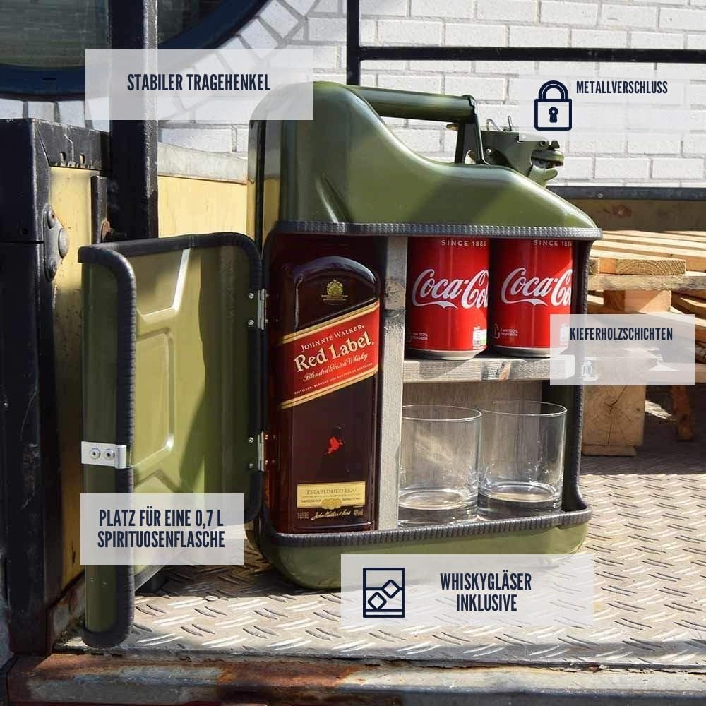 mikamax Kanister - Geschenkset - Getränkehalter - Weinlagerung - Weinlagerung - Vatertagsgeschenk -