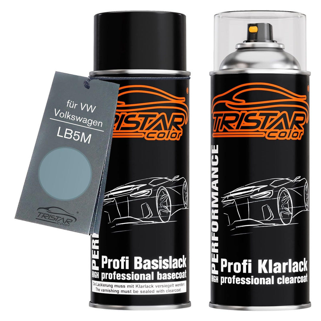 TRISTARcolor Autolack Spraydose für VW LB5M Arctic Blue Silver Metallic +1K | für VW / Volkswagen, A