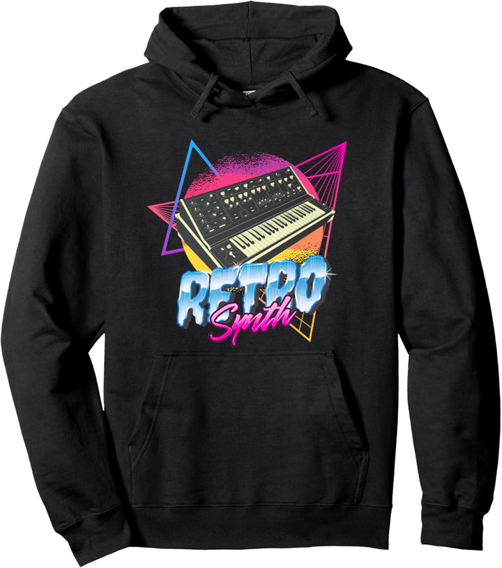 Synthesizer Keyboard Modular Techno Retro Synth Vaporwave Pullover Hoodie