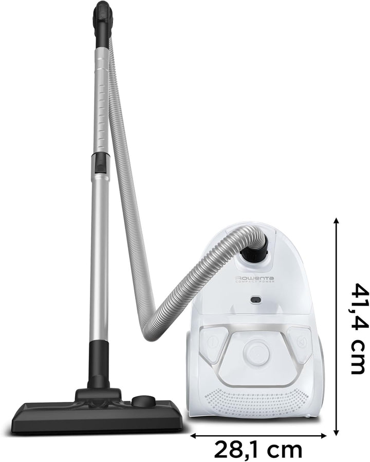 Rowenta RO3927EA Compact Power Staubsauger mit Beutel, Niedriger Energieverbrauch, 900 Watt, 3 Liter