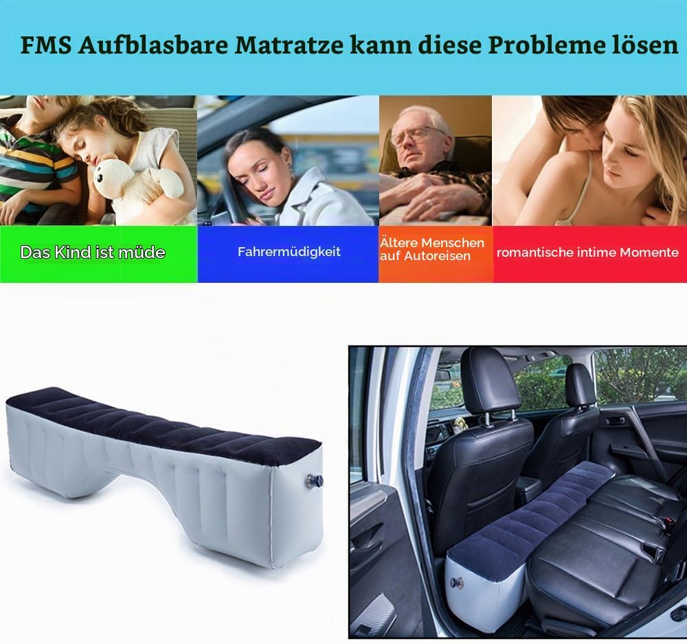 FMS SUV Auto Reise aufblasbare Matratze aufblasbare Matratze Auf der Rücksitzlücke Matratzenauflage,