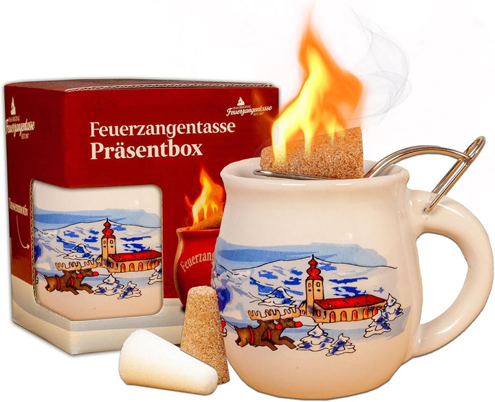 Feuerzangentasse 1er-Set, Weiss/Weihnachten - für Feuerzangenbowle Weiss / Weihnachten, Weiss / Weih