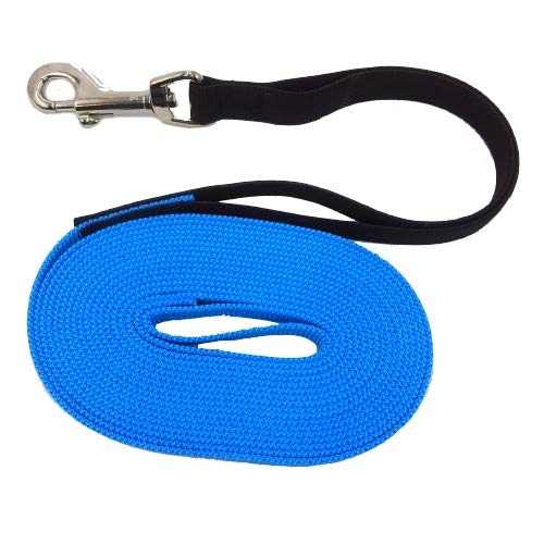 elropet Flex Fährtenleine Schleppleine mit Ruckdämpfer hellblau 40m-20mm Hundeleine