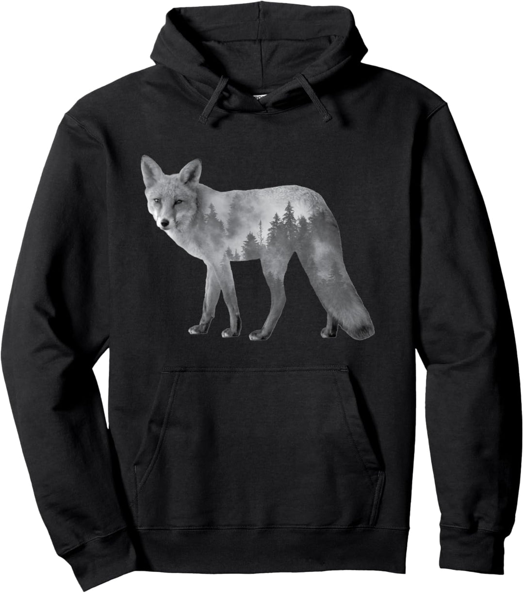 Fuchssilhouette Fuchs Füchse Wald Natur Designs Pullover Hoodie