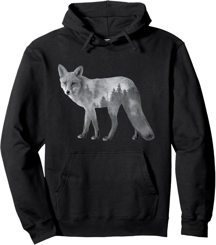 Fuchssilhouette Fuchs Füchse Wald Natur Designs Pullover Hoodie