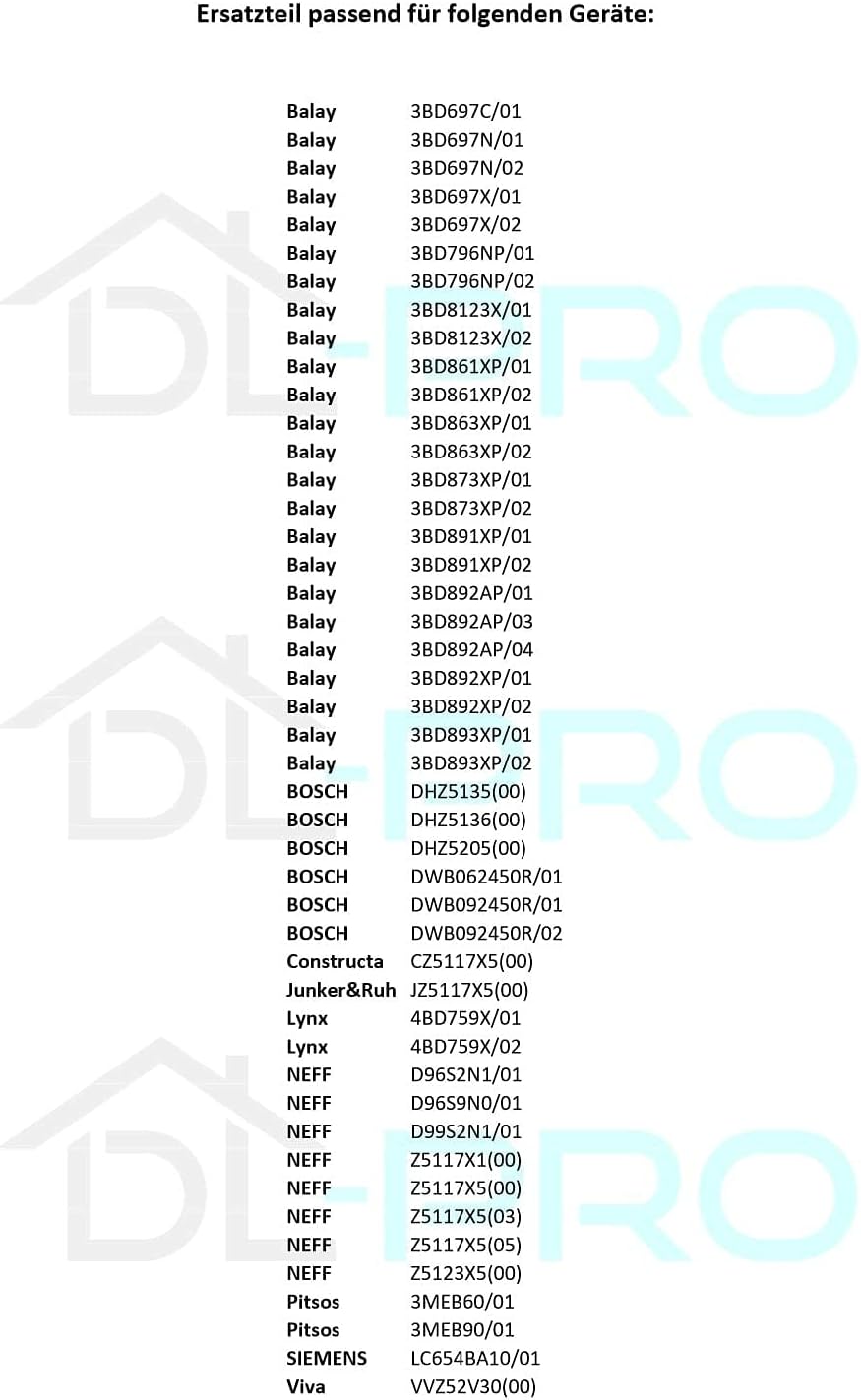 DL-pro Filter Aktivkohlefilter für Balay 361047 00361047 Bosch DHZ5136 Siemens LZ51351 Neff Z5117X1