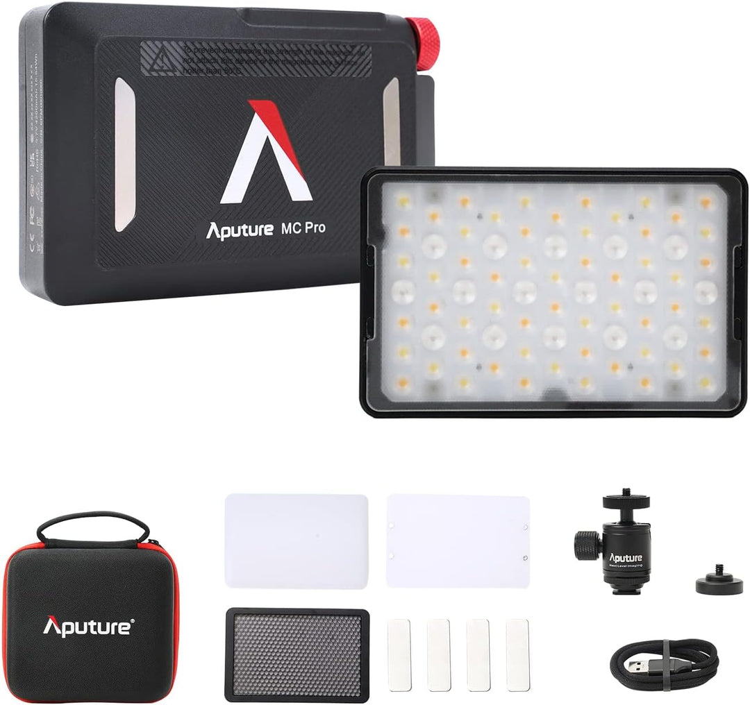Aputure MC Pro RGBWW Mini-Taschen-Video-Licht, optisches Objektiv-Design, tragbares Fotografie-Licht