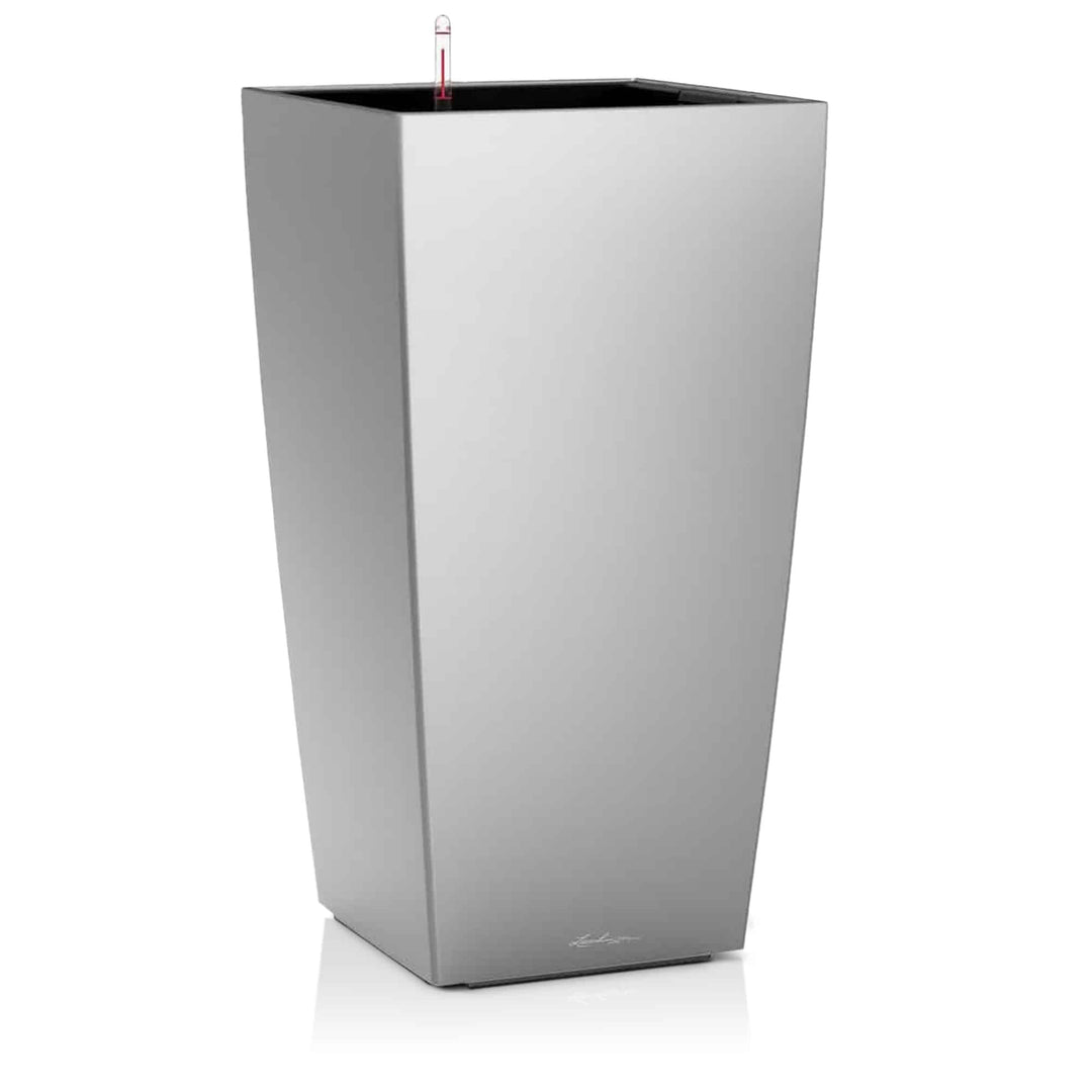LECHUZA CUBICO Premium 40 silber metallic 18195 39.5x39.5x75.5 cm Silber Metallic, 39.5x39.5x75.5 cm