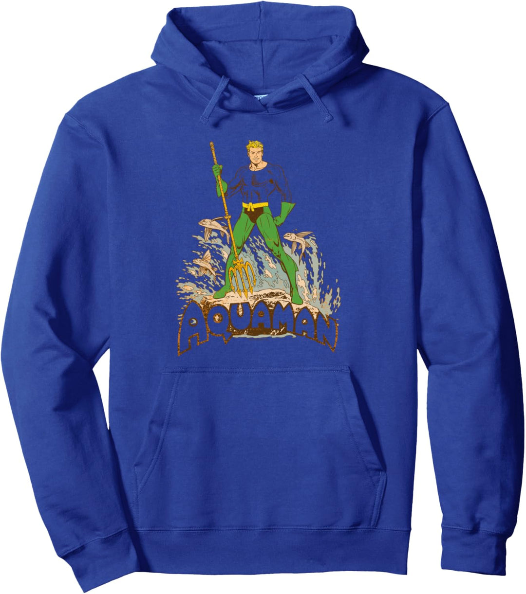 Aquaman Distressed Pullover Hoodie