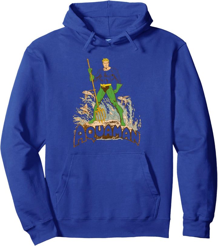 Aquaman Distressed Pullover Hoodie
