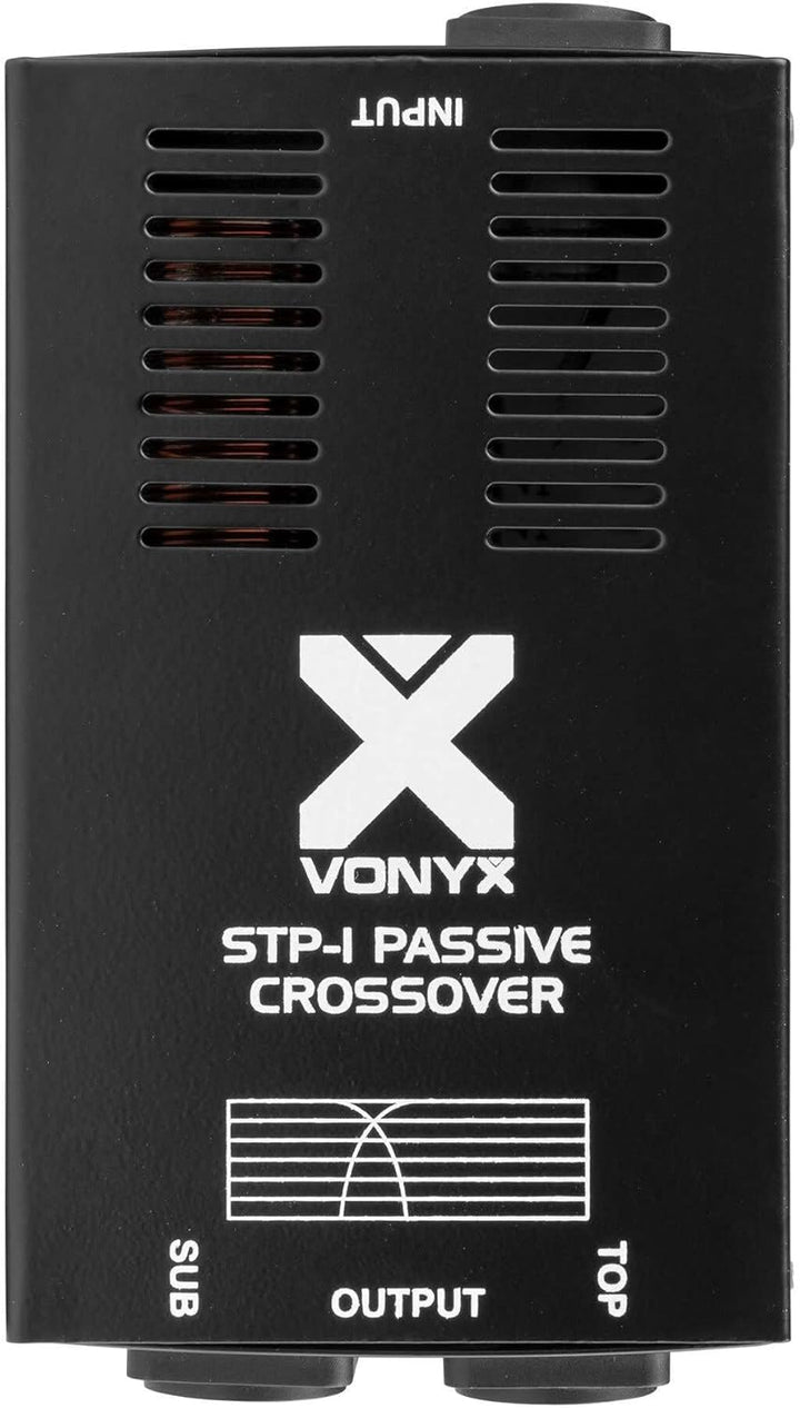 SkyTec STP-1 Passive Frequenzweiche, 2-Wege Powercon Weiche,1000 Watt, 1 Input, 1 Sub und 1 Top Outp