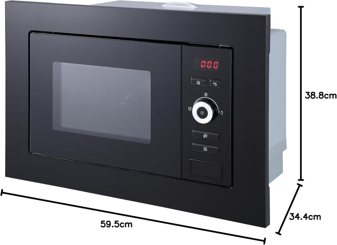 Respekta Einbau-Mikrowelle MW800G / 20 L Mikrowellengerät mit Grill/Mikrowelle 800 W/Grill 1000 W /
