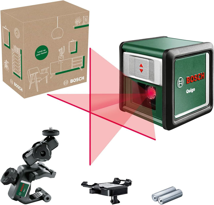 Bosch Home and Garden Bosch Kreuzlinienlaser Quigo mit Universalklemme MM 2 (einfaches und präzises