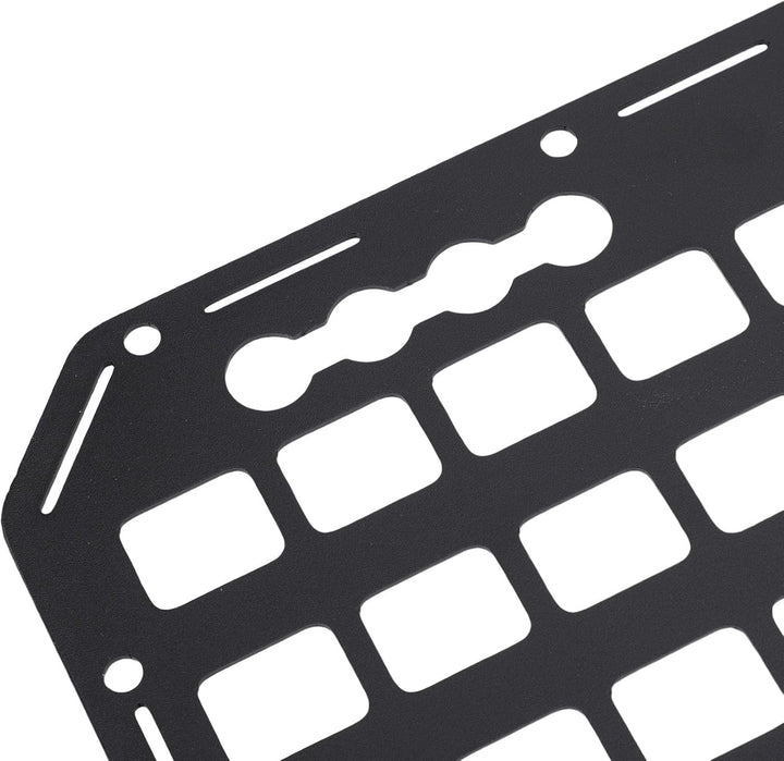Aluminium L Molle Panel Kofferraum Dach Hanging Rack Panel Ladungsprotokollregal mit Verriegelungsme