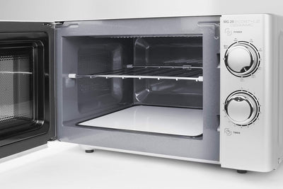 CASO | MG20 Ecostyle Ceramic 2-in-1 Mikrowelle mit Grill | Keramikboden, Grill-Rost, 20 L, 700 W, 10