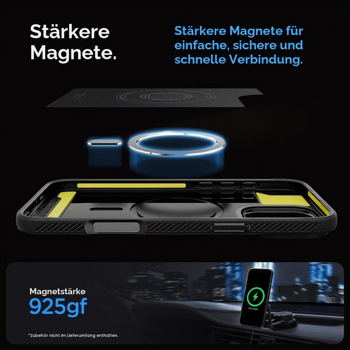 Spigen Rugged Armor MagFit Hülle für iPhone 16 Pro Max, Kompatibel mit MagSafe Zubehör -Grau Gray, G