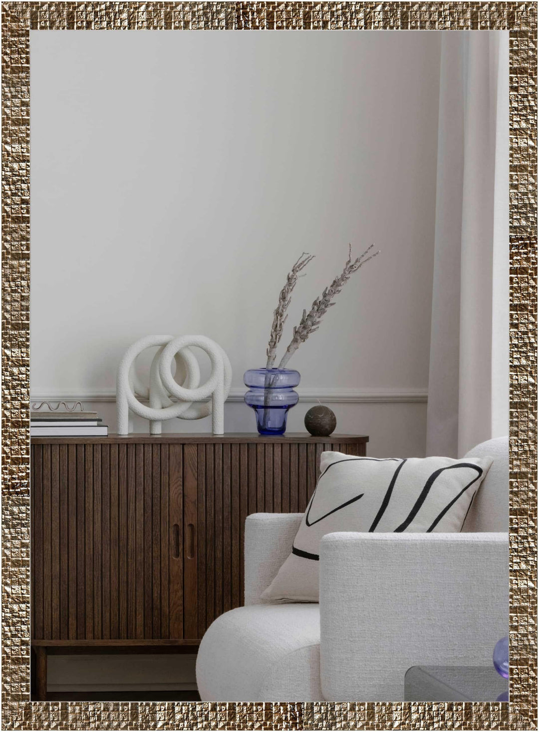 nielsen HOME Wandspiegel Florentina, Bronze, Kunststoff, ca. 50x70 cm Bronze 50 x 70 cm, Bronze 50 x