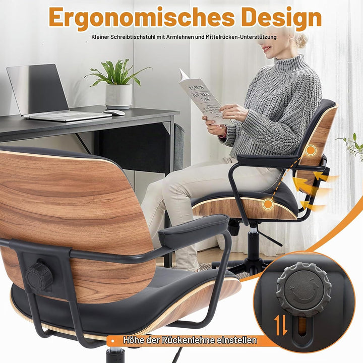 bürostuhl ergonomisch für homeoffice Bürostuhl mit Armlehne Medieval Modern Schreibtischstuhl 360°Dr
