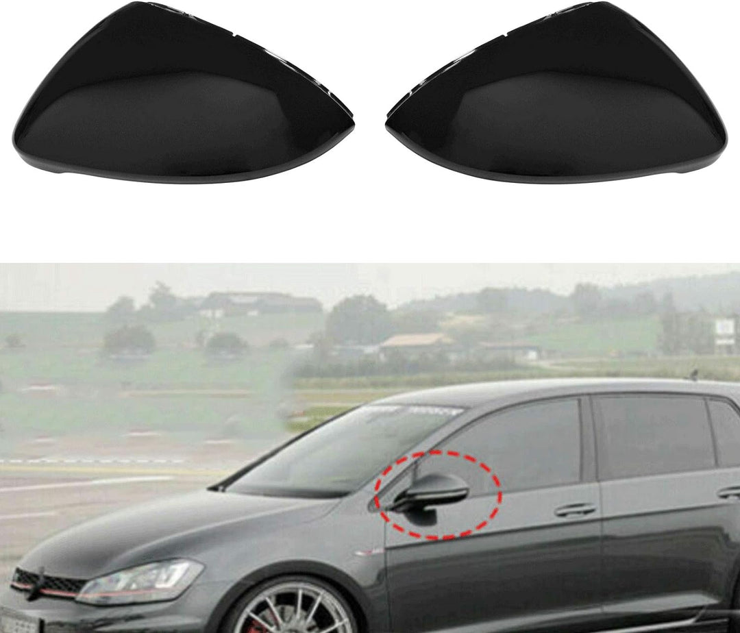 Doo Engy Aussenspiegelgehäuse Spiegelkappen Schwarz glänzend für Golf VII Variant